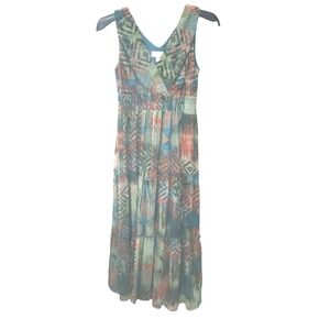 Multicolor Sleeveless Maxi Dress Summer Lounge